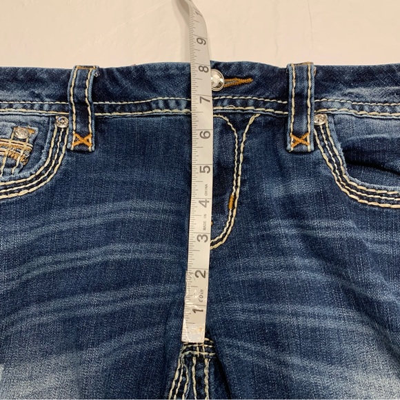 Rock Revival Boris Skinny Embroidered Distressed Skinny Jeans Women’s 30 - Picture 10 of 12